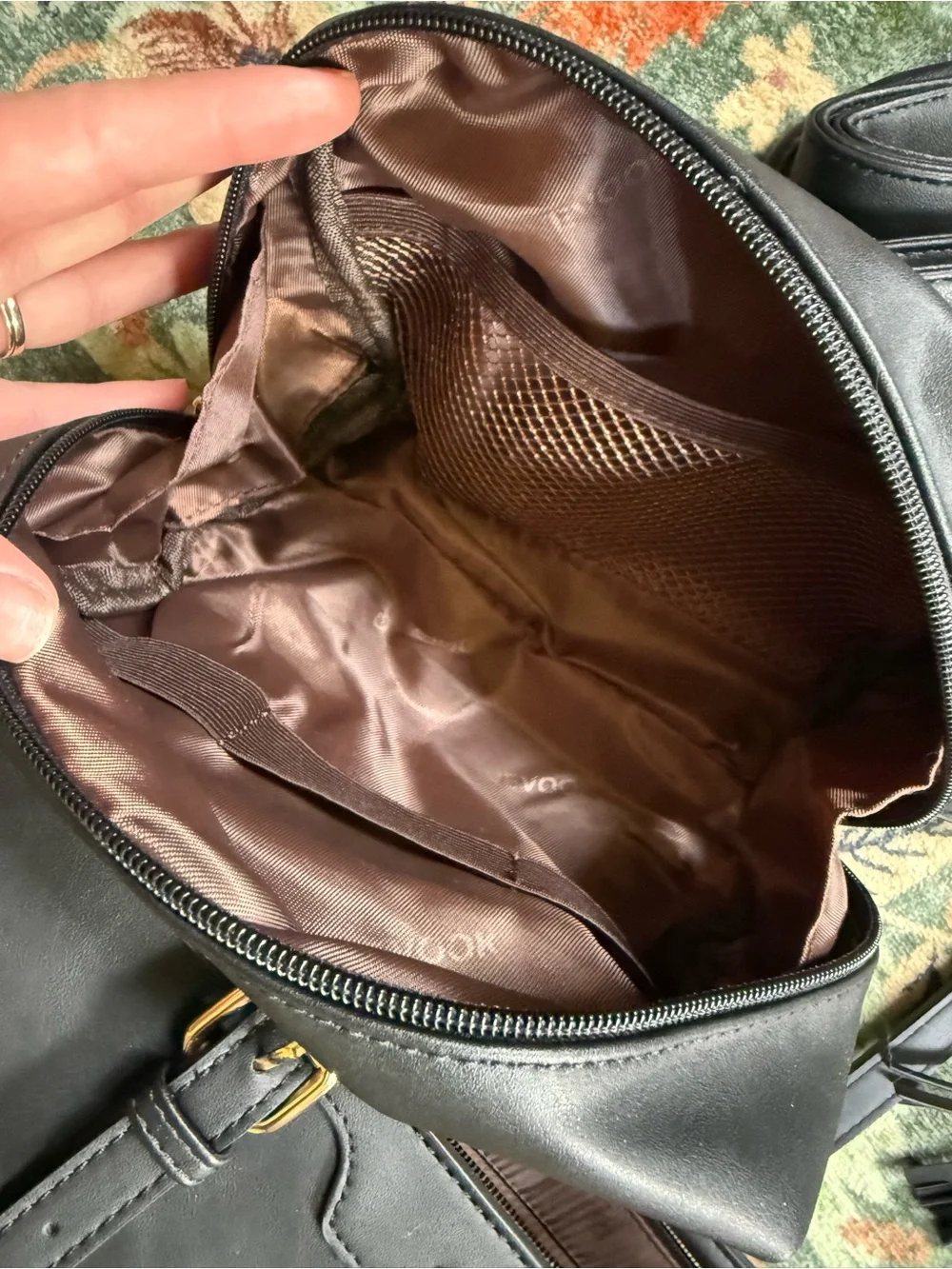 Lovevook Structured Black Laptop Tote with Double Top Handles